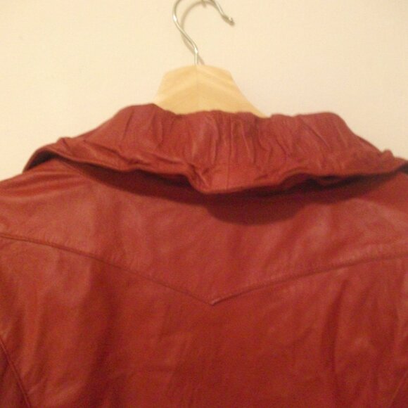 Bod & Christensen Couture Leather Jacket, Red, Small - Picture 3 of 7